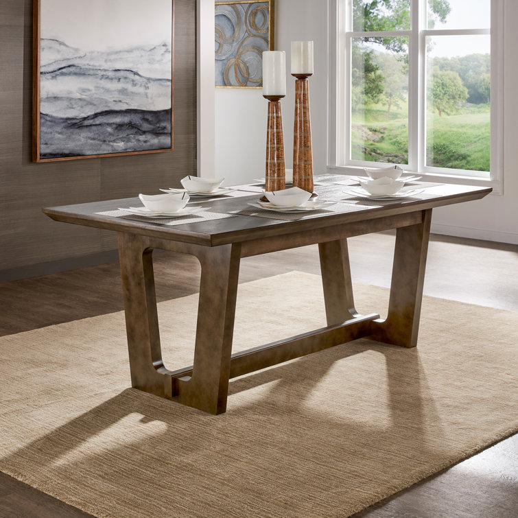 Gracie Oaks Cipolla 72" Wood Finish Rectangular Dining Table Wayfair